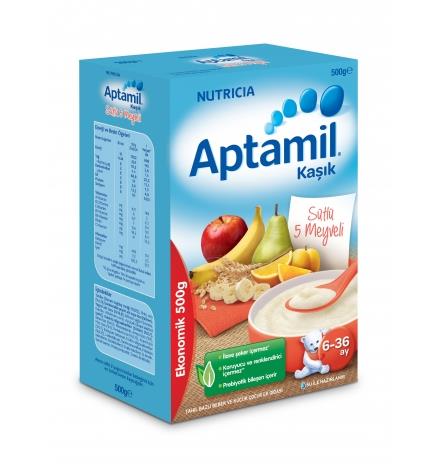 Aptamil Sütlü 5 Meyveli 500 gr Kaşık Maması