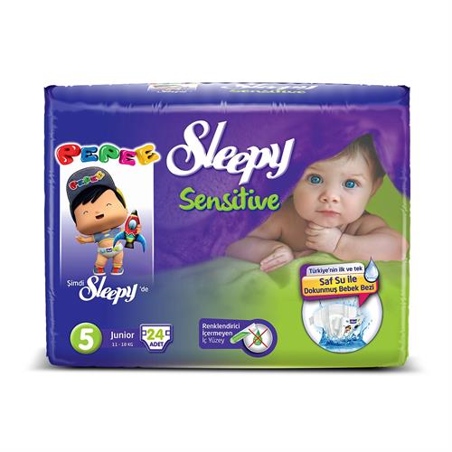 Sleepy Sensitive Pepee 5 Beden Junior 24 Adet Bebek Bezi