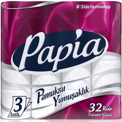 Papia Tuvalet Kağıdı 3 Katlı 32'li Paket