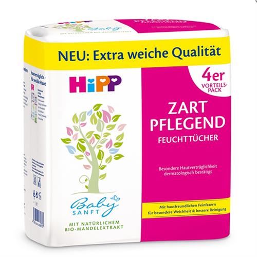 Hipp Babysanft 56 Yaprak 4 Adet Islak Mendil