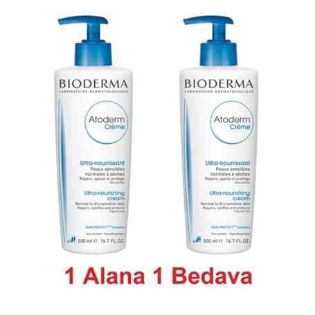 Bioderma Atoderm Ultra Nemlendirici Krem 500 ml 2 Adet