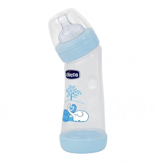 Chicco Açılı PP 250 ml Silikon Erkek Biberon