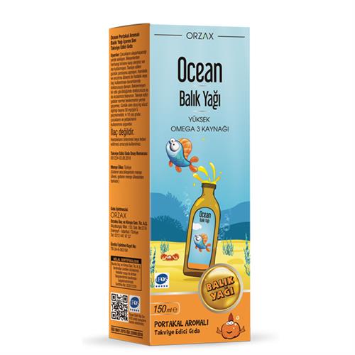 Ocean Omega 3 Portakal Aromalı 150 ml Şurup