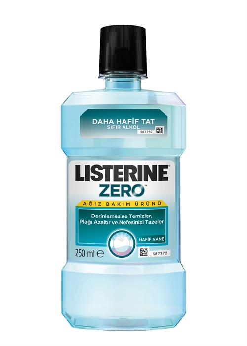 Listerine Zero Hafif Nane Aromalı Alkolsüz 250 ml Gargara