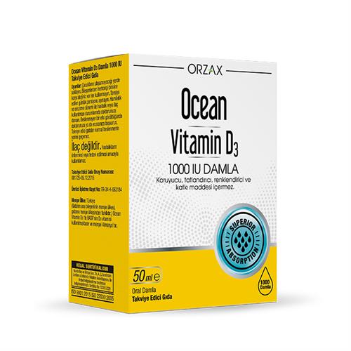 Orzax Ocean Vitamin D3 1000 IU Damla 50ml