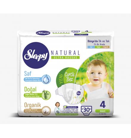Sleepy Natural 4 Numara Maxi 30'lu Bez