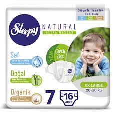 Sleepy Natural Bezi 7 Numara XXLarge 16'lı Bebek Bezi
