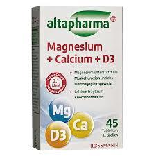 Altapharma magnezyum + kalsiyum + D3 içeren Takviye Edici Gıda 45 Tablet
