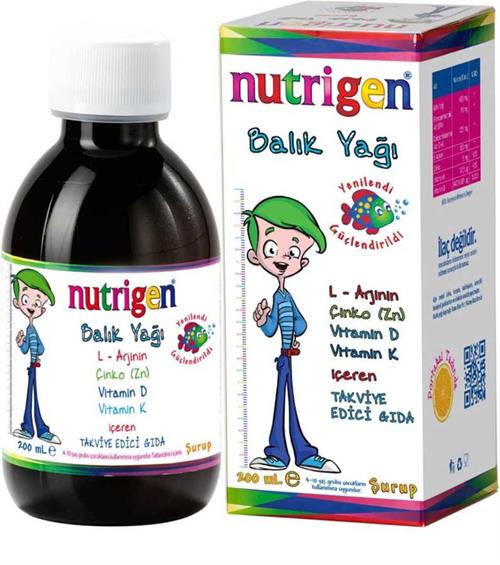 Nutrigen Omega 3 200 ml Balık Yağı Şurubu