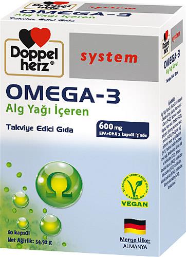 Doppelherz Omega 3 Alg Yağı İçeren 60 Kapsül