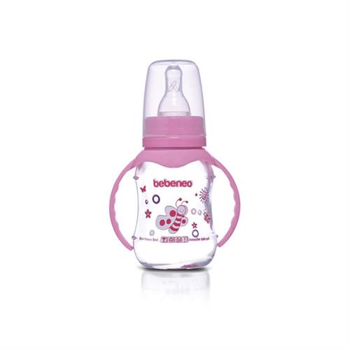Bebeneo Kulplu Cam Biberon 120 Ml Pembe