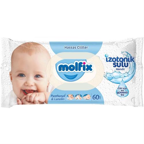Molfix İzotonik Sulu Hassas Ciltler 60 Yaprak Islak Mendil