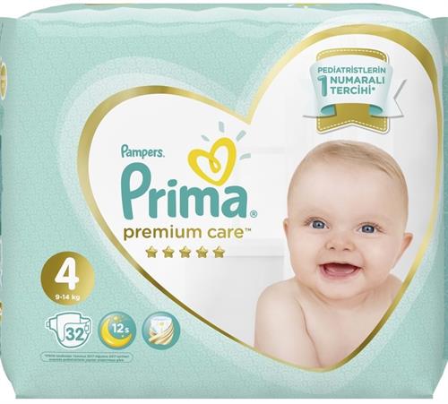 Prima Bebek Bezi Premium Care 4 Beden 32'li  Ekonomi Paketi