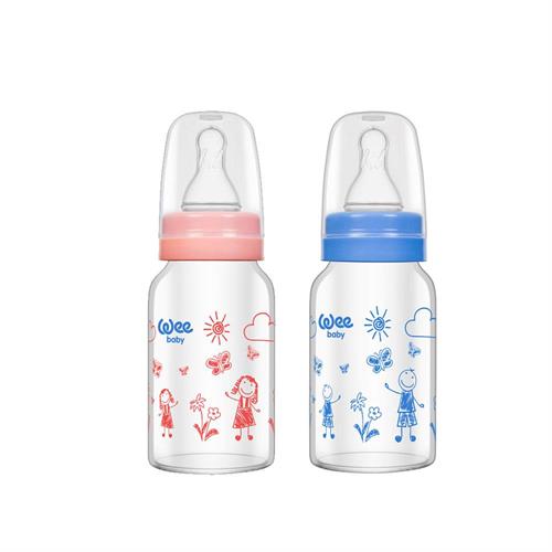 Wee Baby 770 Isıya Dayanıklı Cam 120 ml Biberon 0-6 Ay