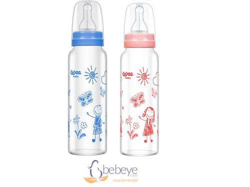 Wee Baby 772 Isıya Dayanıklı Cam 240 ml Biberon 0-6 Ay