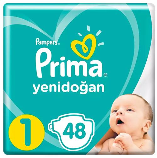 Prima Aktif Bebek 1 Numara Yenidoğan 48'li Standard Paket Bebek Bezi