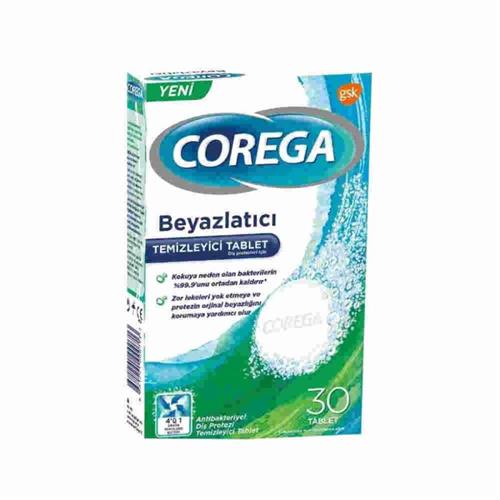 Corega Diş Protezi Beyazlatıcı Temizlemeye Yardımcı 30 Tablet