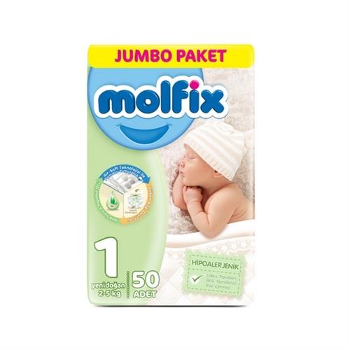 Molfix 3D 1 Numara Yenidoğan 50'li Bebek Bezi