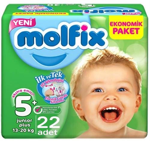 Molfix 3D 5+ Numara Junior Plus 22'li Bebek Bezi
