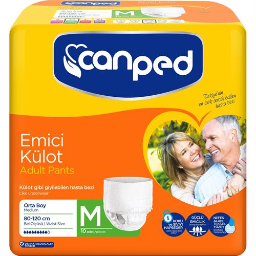 Canped Orta Boy M 10'lu Emici Külot