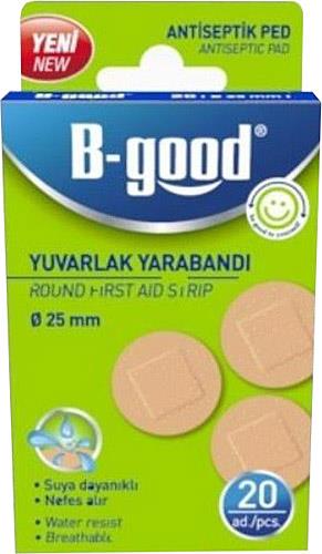 B-Good Suya Dayanıklı 25 mm 20'li Yuvarlak Yara Bandı