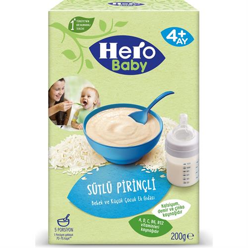 Hero Baby Sütlü Pirinçli 200 gr Kaşık Maması