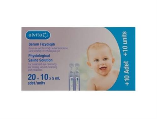 Alvita Serum Fizyolojik 30 Flakon 5 ml