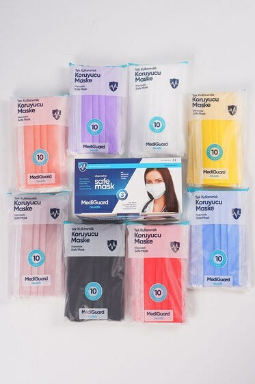 Mediguard Tek Kullanımlık Beyaz Maske 50 Adet