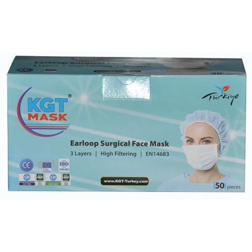KGT Maske Ultrasonik 3 Katlı Telli Medikal 50 Adet