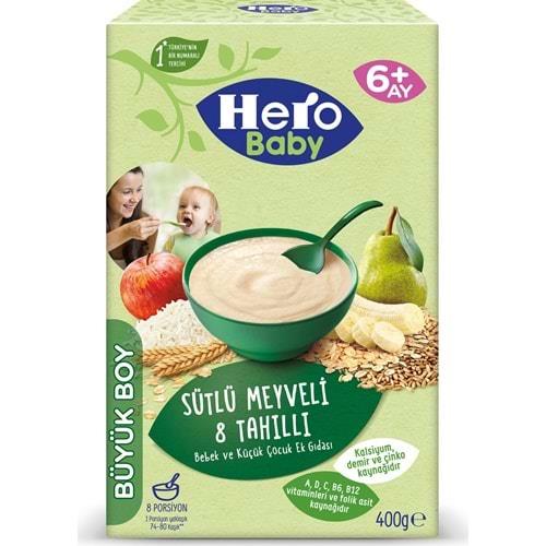 Hero Baby Sütlü Meyveli 8 Tahıllı 400 gr Kaşık Maması