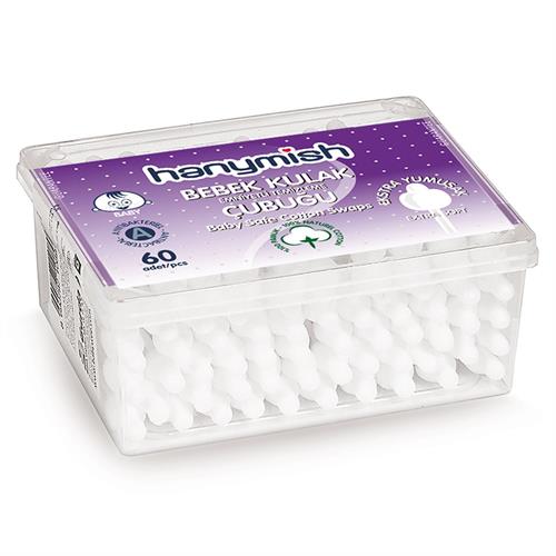 Hanymish Emniyetli Kulak Temizleme Çubuğu 60 Adet