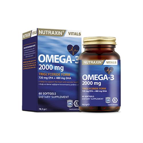 Nutraxin Omega 3 2000 mg 60 Kapsül Balık Yağı