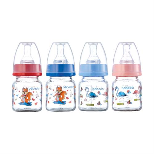 Bebedor Özel Amaçlı Desenli Mini Cam 60 ml Biberon