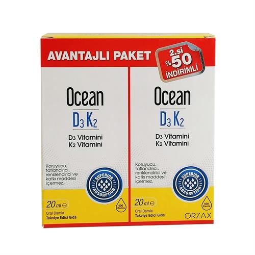 Ocean D3K2 2'li Paket 20 ml Damla