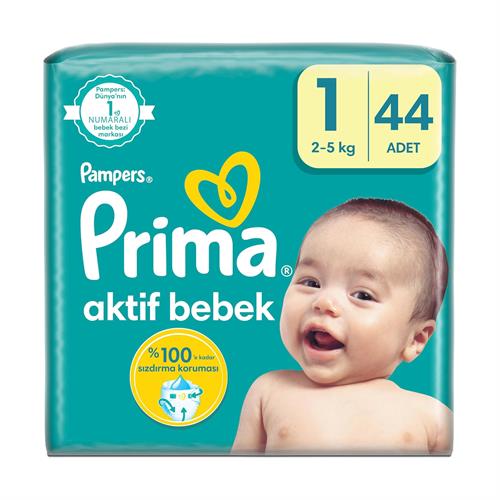 Prima Aktif Bebek 1 Beden Yenidoğan 44 Adet Bebek Bezi