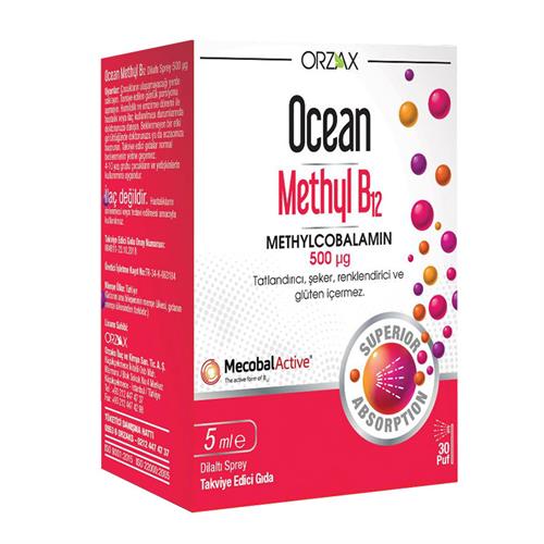 Ocean Methyl B12 500 mcg 5 ml Dilaltı Sprey