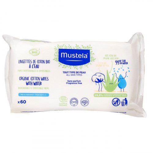 Mustela Organik Pamuklu Islak Mendil 60 Yaprak