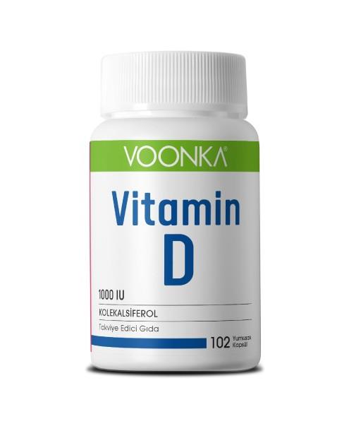 Voonka Vitamin D İçeren Takviye Edici Gıda 102 Kapsül