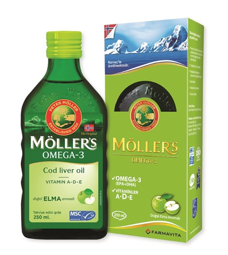 Möllers Omega 3 250 ml Elma Aromalı Balık Yağı