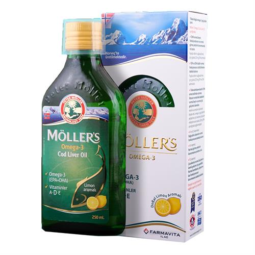 Möllers Omega 3 250 ml Limon Aromalı Balık Yağı