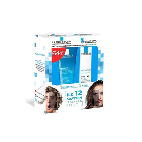 La Roche-Posay Effaclar Gel 50 ml + Effaclar Duo 40 ml Akne Eğilimli Ciltler için Bakım Kremi Tanışma Kiti