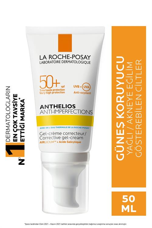 La Roche-Posay Anthelios Anti-Imperfections Gel Cream Spf 50+ 50 ml Güneş Koruyuculu Jel Krem