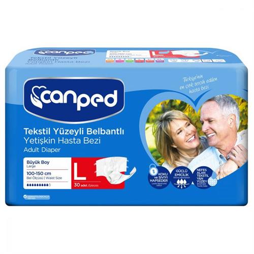 Canped Tekstil Yüzeyli Belbantlı Large 30 Adet