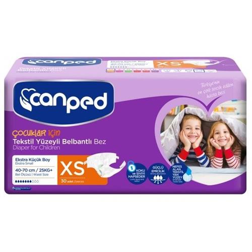 Canped Tekstil Yüzeyli Belbantlı Xsmall 30 Adet