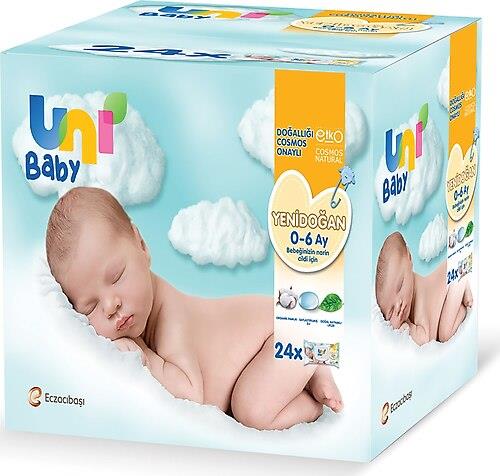 Uni Baby Yenidoğan 40 Yaprak 24'lü Paket Islak Mendil
