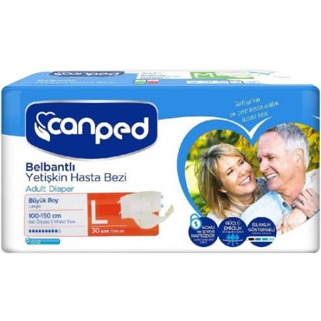 Canped Belbantlı Polietilen Büyük Boy (L) 30'lu Hasta Bezi