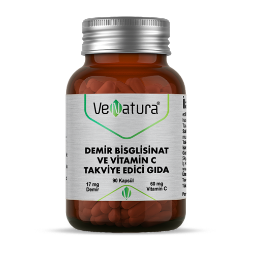 Venatura Demir Bisglisinat ve Vitamin C 90 Kapsül