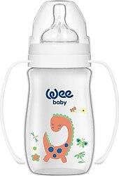 Wee Baby Klasik Plus Geniş Ağızlı Kulplu PP Biberon 250 ml Beyaz