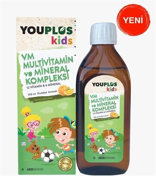 Youplus Kids VM Multivitamin ve Mineral Kompleksi 150 ml