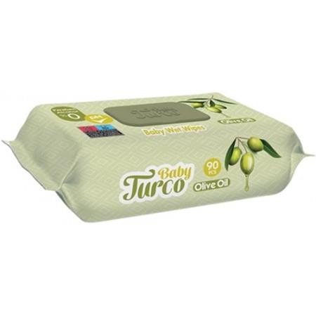 Baby Turco Zeytinyağlı 90 Yaprak Islak Bebek Havlusu